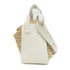 LOEWE GHW Hammock Compact Raffia 2way Shoulder Bag Leather Raffia White
