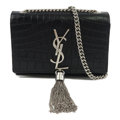 SAINT LAURENT YSL SHW Shoulder Bag Calfskin Leather DMR354120 Black