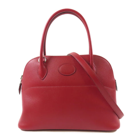 HERMES PHW Bolide 27 2 Way Shoulder Bag Veau Epsom Leather Red