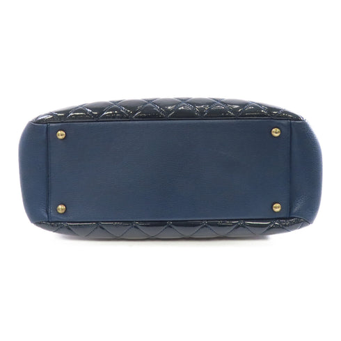 CHANEL Quilted CC GHW Chain Shoulder Bag Patent Leather Green