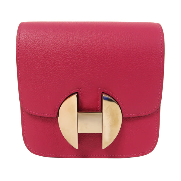 HERMES PHW Wallet 2002 Evercolor Leather Purple