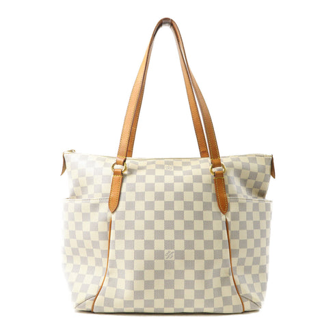 LOUIS VUITTON LV GHW Totally MM Shoulder Bag N51262 Damier Azur White