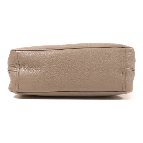 PRADA GHW Shoulder Bag Calfskin Leather Grey