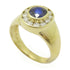 FINE JEWELRY 1.47ct Sapphire 0.57ct Diamond Ring 18K Yellow Gold US#8