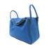 HERMES PHW Lindy 30 2 Way Shoulder Bag Taurillon Clemence Leather Mykonos Blue