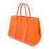 HERMES PHW Garden Party TPM Hand Bag/Tote Bag Canvas Flame Orange