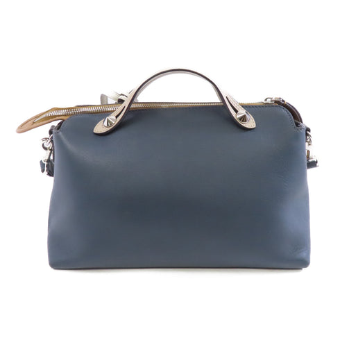 FENDI SHW By The Way 2 Way Shoulder Bag Calfskin Leather Blue/Beige