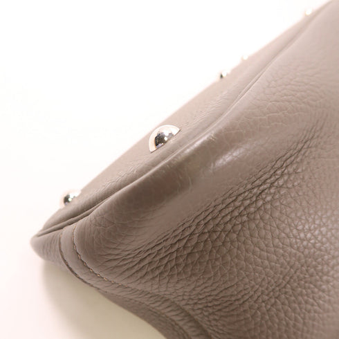 HERMES PHW Bolide 31 2 Way Shoulder Handbag Clemence Leather Etain