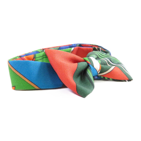 HERMES PHW Bow Tie Silk Multi Color