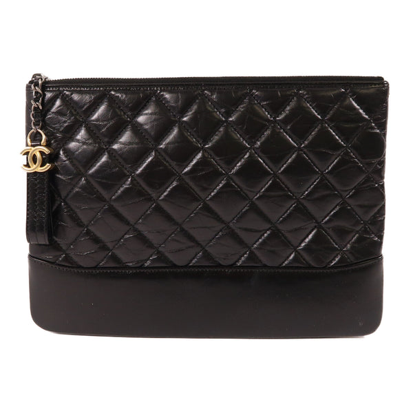CHANEL CC Clutch Bag Pouch Leather