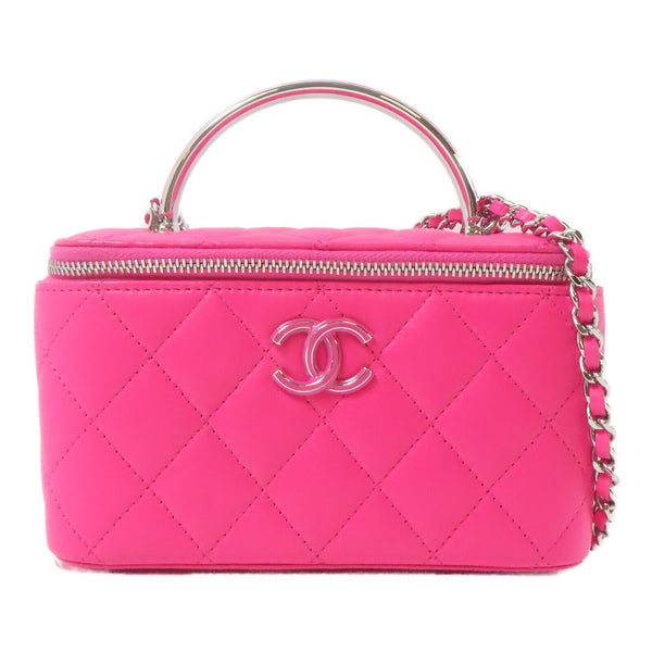 CHANEL Quilted CC SHW Clutch With Chain 2way Chain Shoulder AP3747 Lambskin Pink