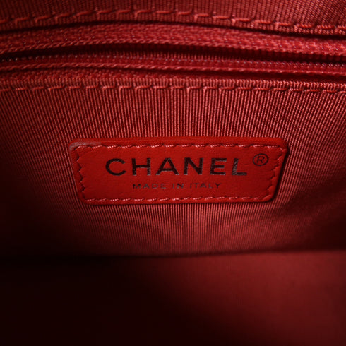 CHANEL CC Gabrielle Chain Shoulder Bag Calfskin Leather Pink