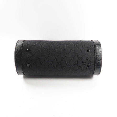 GUCCI GG Bamboo Bullet Shoulder Bag Canvas 111713 Black