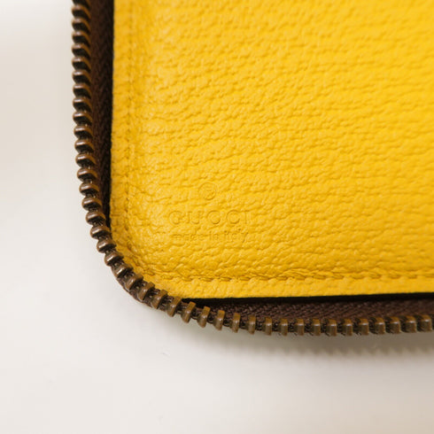 GUCCI GG GHW Long Wallet 473953 Coated Canvas Brown