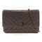 CHANEL Herringbone CC 2.55 Wallet Chain Shoulder Bag A80834 Lambskin Black