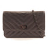 CHANEL Herringbone CC 2.55 Wallet Chain Shoulder Bag A80834 Lambskin Black