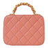CHANEL Quilted CC GHW 2 Way Chain Shoulder Bag AS3318 Lamskin Leather Pink