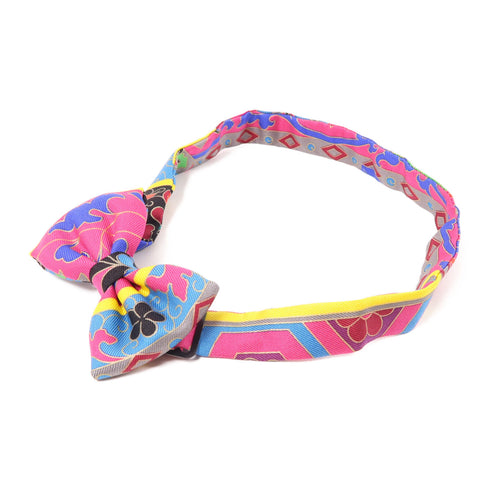 HERMES H Bow Tie Silk Multicolor