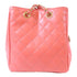 CHANEL Quilted CC GHW Bucket Chain Shoulder Bag AS1844 Calfskin Leather Pink
