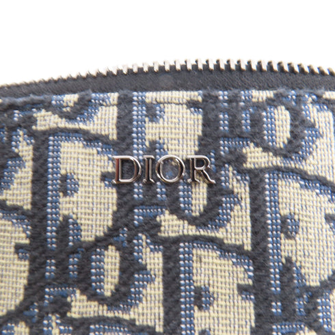 Christian Dior CD SHW A5 FLAT CASE Clutch Bag Canvas Blue