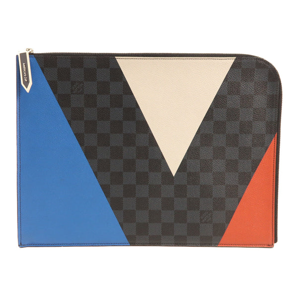 LOUIS VUITTON LV SHW Pochette Jules GM Clutch Bag N41594 Damier Cobalt