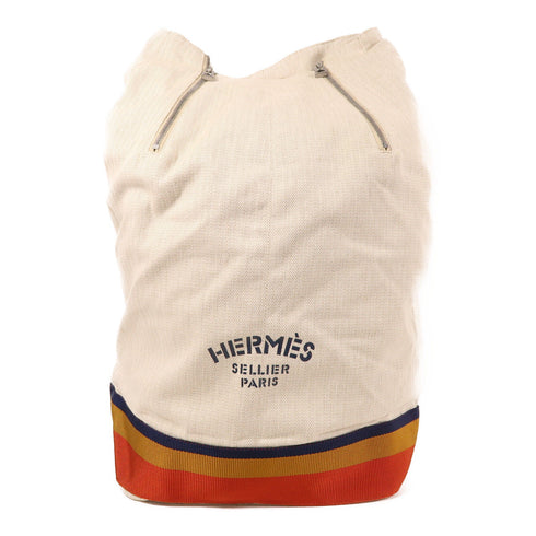 HERMES Backpack/Rucksack Canvas Beige