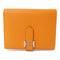 HERMES PHW Bearn Wallet Epsom Leather Orange