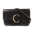 Chloe GHW Chain Shoulder Bag Calfskin Leather Black