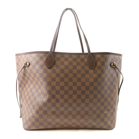 LOUIS VUITTON LV GHW Neverfull GM Shoulder Bag N51106 Damier Ebene Brown