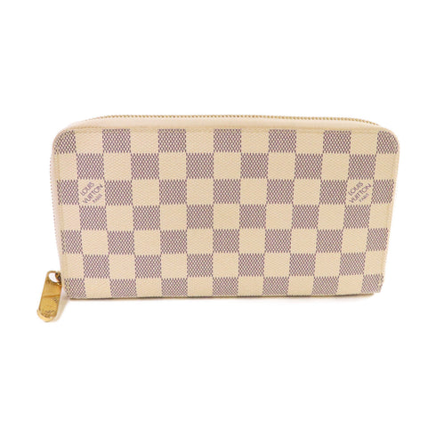 LOUIS VUITTON LV GHW Zippy Organizer Long Wallet N60012 Damier Azur White