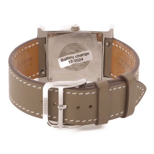 HERMES H Watch Quartz Watch HH1.510 Stainless Steel White