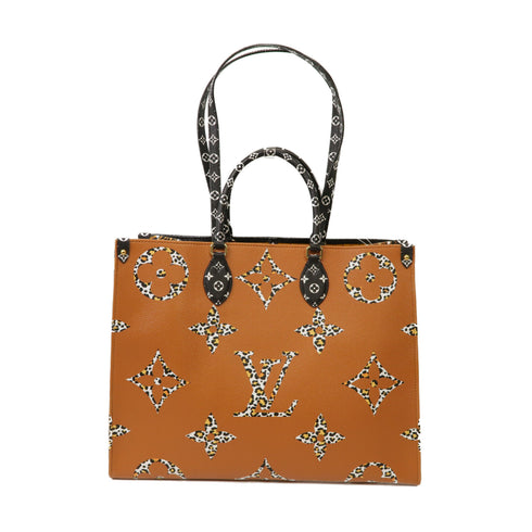 LOUIS VUITTON LV GHW On The Go GM 2 Way Bag M44674 Monogram Jungle Black/Brown