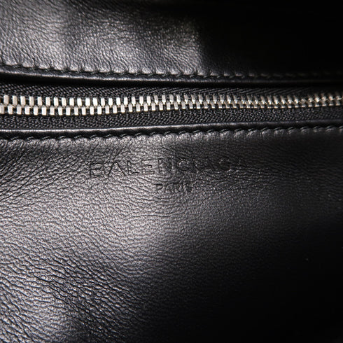 BALENCIAGA SHW Triangle 2 Way Shoulder Bag Handbag 496975 Calfskin Leather Grey