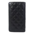 CHANEL Quilted CC SHW Long Wallet Calfskin Leather Black/Pink