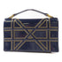 CHRISTIAN DIOR CD GHW Wallet On Chain Shoulder Bag Patent Leather Navy/Gold