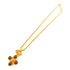 CHANEL CC Necklace Metal Gold Brown