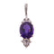 MIKIMOTO 2.78ct Amethyst 0.23ct Diamond Top Pendant 18K White Gold