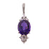 MIKIMOTO 2.78ct Amethyst 0.23ct Diamond Top Pendant 18K White Gold