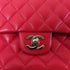 CHANEL Ouilted CC SHW Classic Flap 25cm Chain Shoulder Bag A01112 Lambskin Red