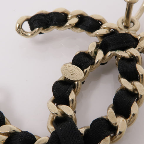 CHANEL CC Earrings Accessories Metal Gold Black