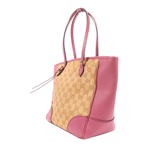 GUCCI GG GHW Original GG Tote Bag 353119 KH1BG Canvas/Leather Brown/Purple