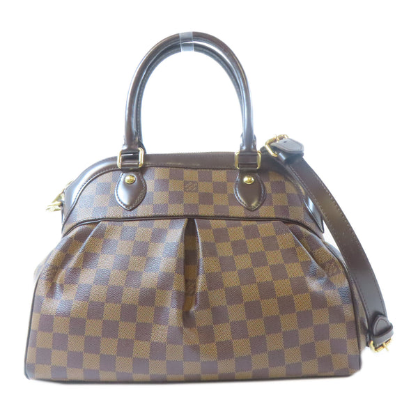LOUIS VUITTON LV GHW Trevi PM 2 Way Bag N51997 Damier Ebene Brown