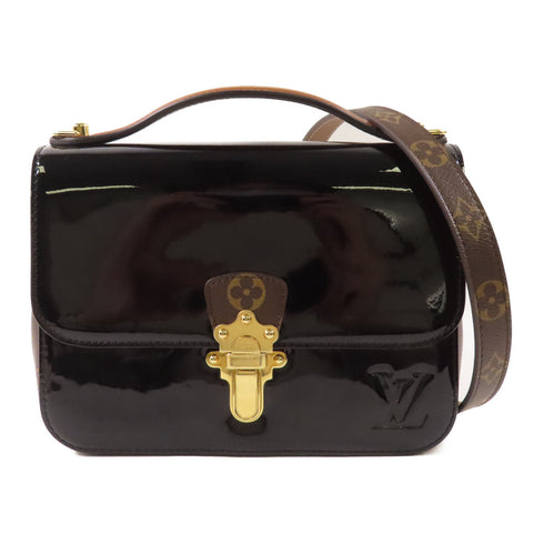 LOUIS VUITTON LV GHW Cherrywood BB 2 Way Shoulder Bag M51953 Vernis Black Brown