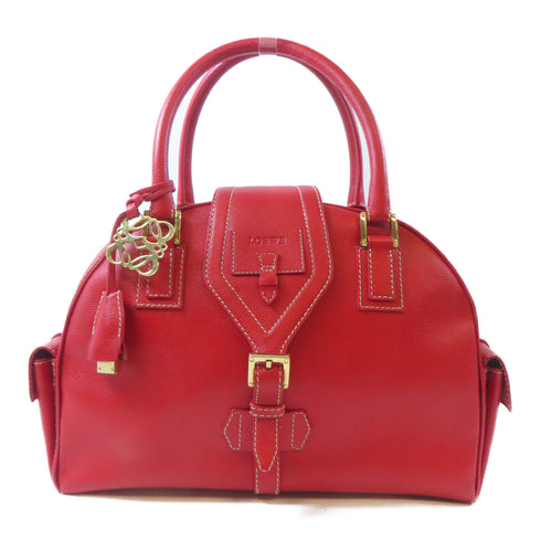 LOEWE GHW Bolso Rojo Handbag Shoulder Bag Calfskin Leather Red