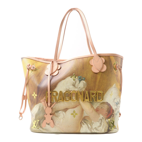LOUIS VUITTON Fragonard Neverfull Tote Bag M43319 Masters Collection Brown Pink