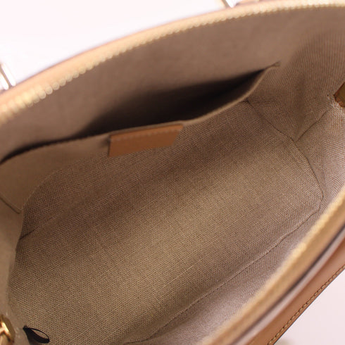 GUCCI GG GHW Mini Dome 2 Way Shoulder Bag Handbag 449654 Calfskin Leather Brown