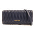 Miu Miu GHW Shoulder Bag Lambskin Leather Navy