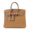 HERMES PHW Birkin 25 Handbag Togo Leather Alezan