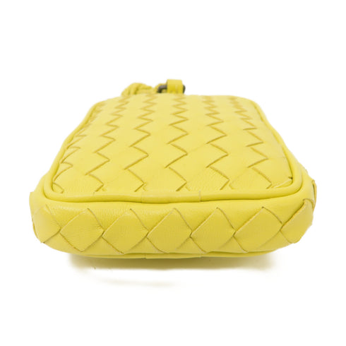 BOTTEGA VENETA BV Coin Case Intrecciato Leather Yellow