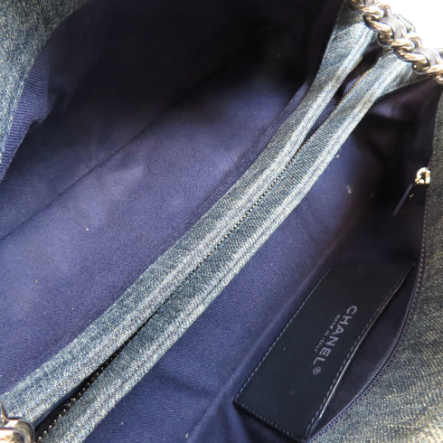 CHANEL CC SHW Chain Shoulder Bag A66904 Denim Blue